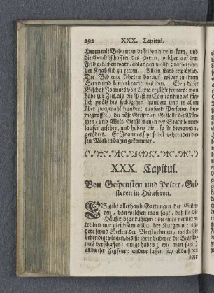 XXX. Capitul. Von Gespensten und Polter-Geisteren in Häuseren.