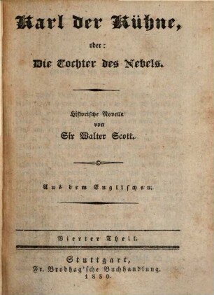 Karl der Kühne, oder: Die Tochter des Nebels : historische Novelle, 4