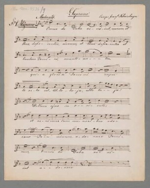 6 lateinische Hymnen für vier Singstimmen op. 58 - BSB Mus.ms. 4536-9 : SATB