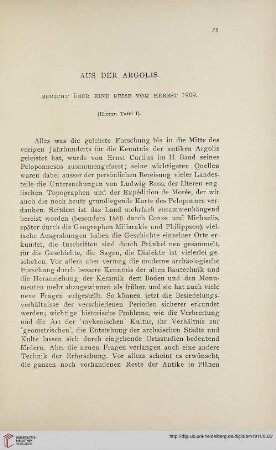 36: Aus der Argolis : Bericht über eine Reise vom Herbst 1909