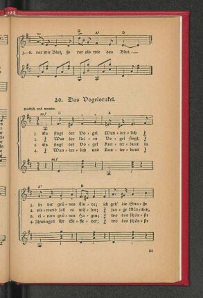 20. Das Vogelorakel. - 30. Das bittersüße Leid.