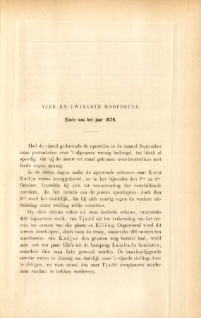 Vier-en-twingste hoofdstuk. Einde van het jaar 1876