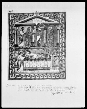Perikopenbuch — Bildseite mit zwei Miniaturen, Folio 1verso