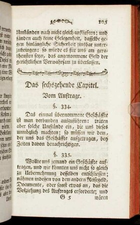 Das sechszehende Capitel. Vom Auftrage.