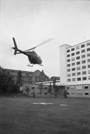 Anlegung einer Landebahn für Helikopter im Gelände der Städtischen Krankenanstalten Karlsruhe