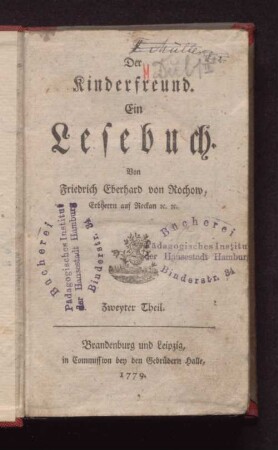 zweyter Theil: Der Kinderfreund : ein Lesebuch