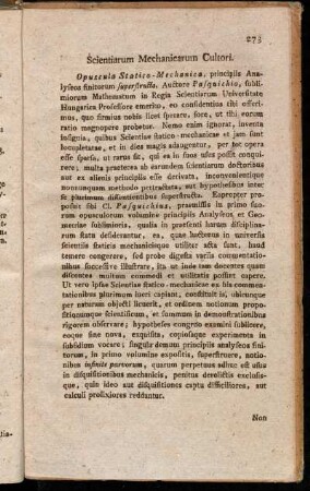 Scietoiarum Mechaniearum Cultori.