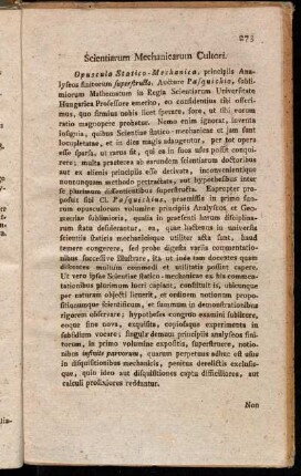 Scietoiarum Mechaniearum Cultori.