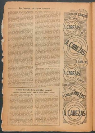 Notable desarrollo de la publicidad comercial : Importante transacción celebrada entre la Agencia Cosmos y Atlántida