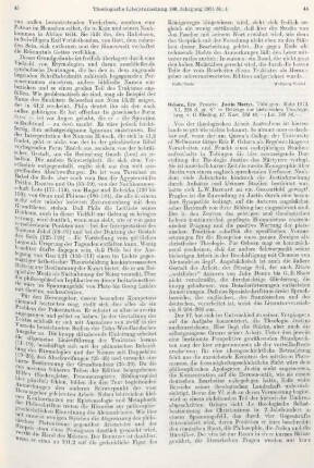 46-48 [Rezension] Osborn, Eric F., Justin Martyr