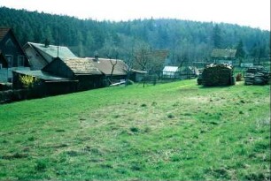 Blick auf Gehöfte des Ortsteils Dörrberg