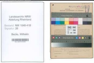 Entnazifizierung Wilhelm Becks , geb. 26.10.1890 (Feuerwehrmann)
