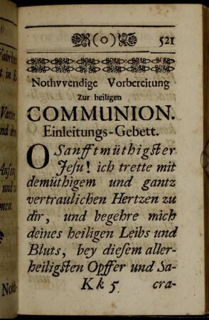 Nothvvendige Vorbereitung Zur heiligen Communion.