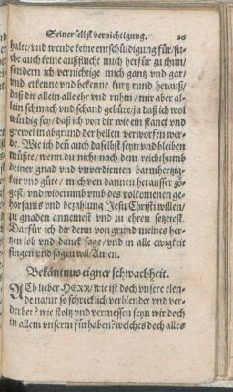 Bekäntnus eigner schwachheit.