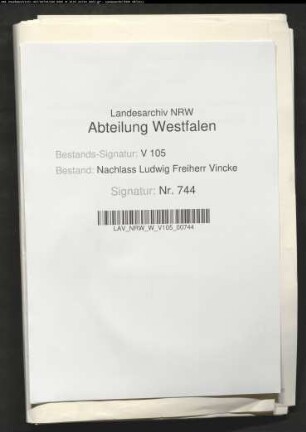 39 Briefe des Sohnes Ernst Vincke