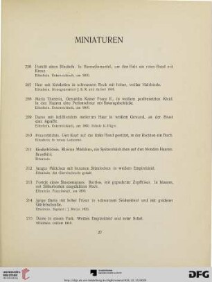 Miniaturen (Nr. 206-299)