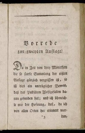 Vorrede zur zweyten Auflage.