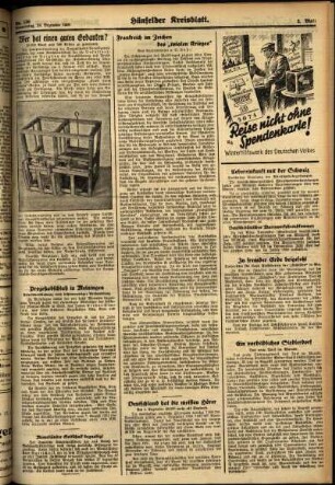 Zweite Ausgabe vom Donnerstag, den 24. Dezember 1936.