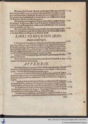 Libri Peregrino Idiomate conscripti.