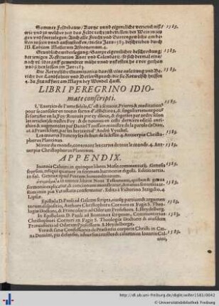 Libri Peregrino Idiomate conscripti.