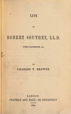 Life of Robert Southey