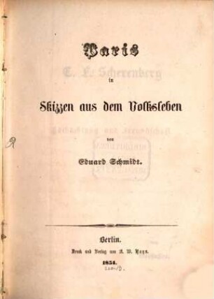 Paris in Skizzen aus dem Volksleben