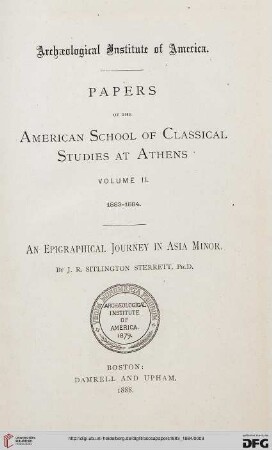 2: Papers of the American School of Classical Studies at Athens
