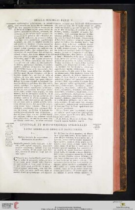 Epistolæ et responsiones Synodales