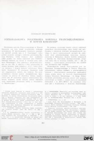 Późnobarokowa polichromia kościoła franciszkańskiego w Nowym Korczynie