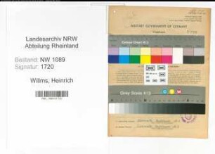 Entnazifizierung Heinrich Willms , geb. 03.09.1907 (Unterbrandmeister)