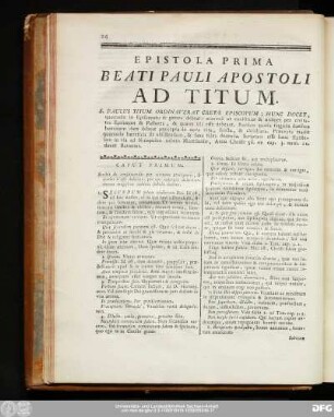 Epistola Prima Beati Pauli Apostoli Ad Titum.