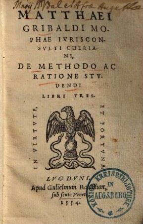 De methodo ac ratione studendi : libri tres