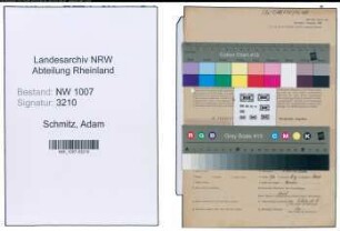 Entnazifizierung Adam Schmitz , geb. 03.11.1916 (Verw.Angestellter)