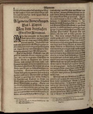 Das I. Capitel. Von dem dreyfachen Zweck des Arminius.