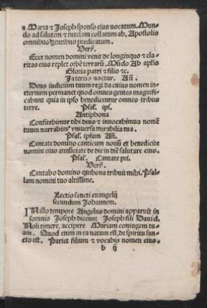 Lectio sancti evangelii secundum Johannem.
