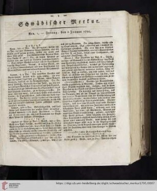 Januar (Nro. 1 - Nro. 17)