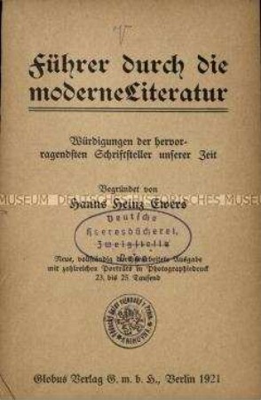 Literaturführer von Hanns Heinz Ewers
