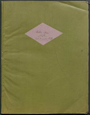 Quartets, vl (2), vla, vlc, op. 95, g-Moll - BSB Mus.Schott.Ha 2097 : [heading at right, vl 2:] Andrè [!] Spaeth // Opus 95.