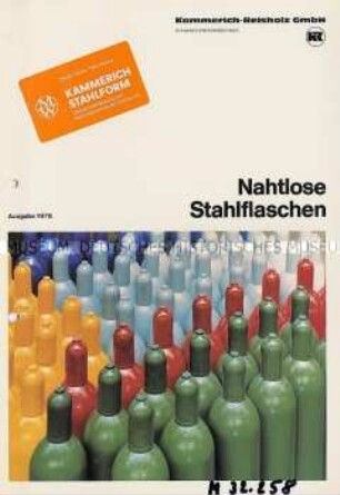 Werbeschrift der Mannesmannröhren-Werke für nahtlose Stahlflaschen - Sachkonvolut