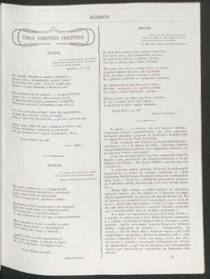 Très sonetos inéditos