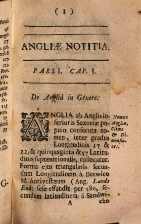 Angliae Notitia : Sive Praesens Status Angliae Succincte Enucleatus