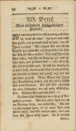 XIX. Brief.