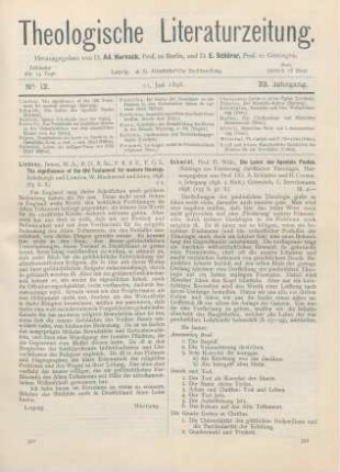 321 [Rezension] Lindsay, James, The significance of the Old Testament for modern theology