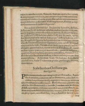 Scalae Iacobeae Christianae gradus Quartus.