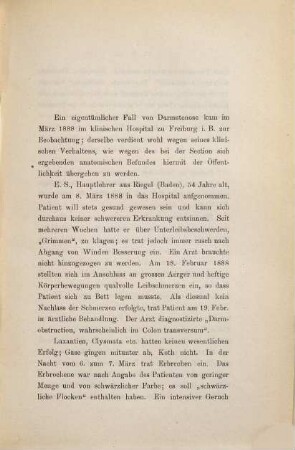 Über einen Fall von Darmstenose : Inaug. Diss.