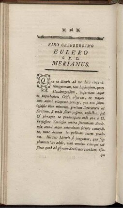 Viro celeberrimo eulero.