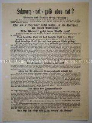 Propagandaflugblatt der Nationalsozialistischen Freiheitsbewegung zur Reichstagswahl 1924