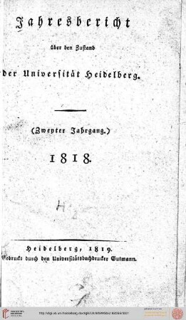 Wintersemester 1818/1819