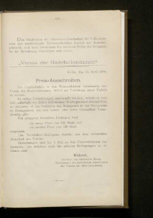 Preis-Ausschreiben.