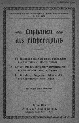 Cuxhaven als Fischereiplatz